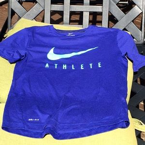 Blue and teal nike athlete shirt
